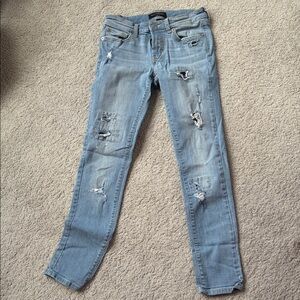 Banana Republic Light Blue Distressed Skinny Jeans